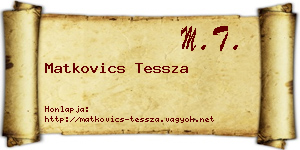 Matkovics Tessza névjegykártya